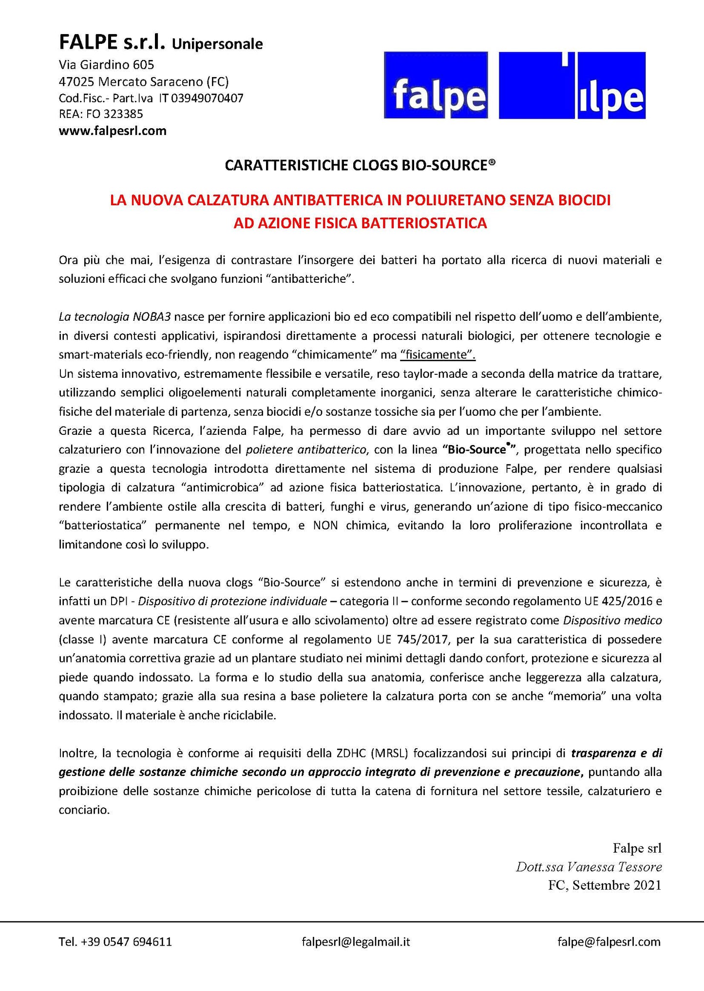 Calzatura professionale antibatterica Bio-Source Detrazione fiscale come dispositivo medico 19%